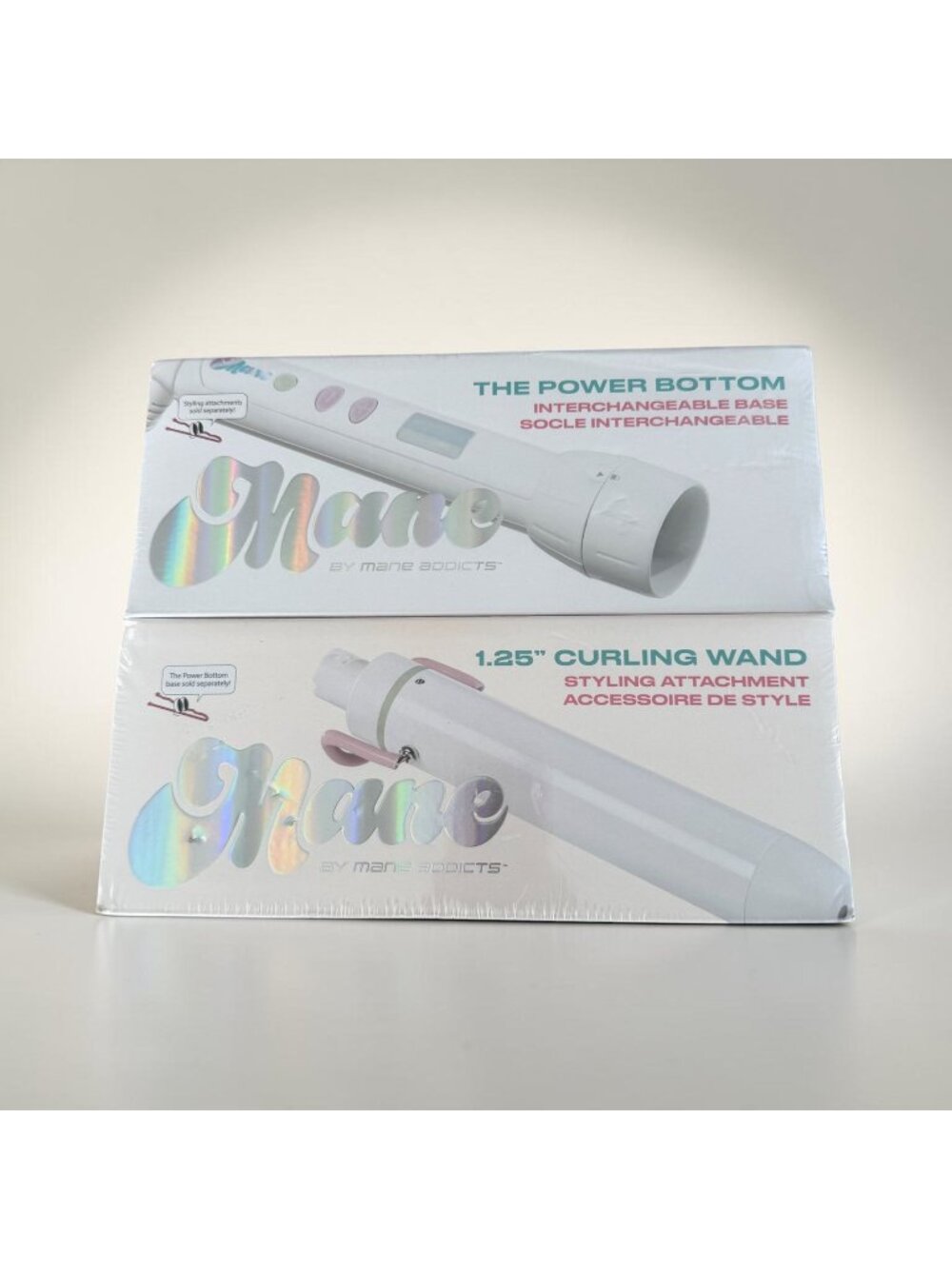 MANE BY JEN ATKIN 1.25” Curling Wand & Power Bottom Base NEW NIB